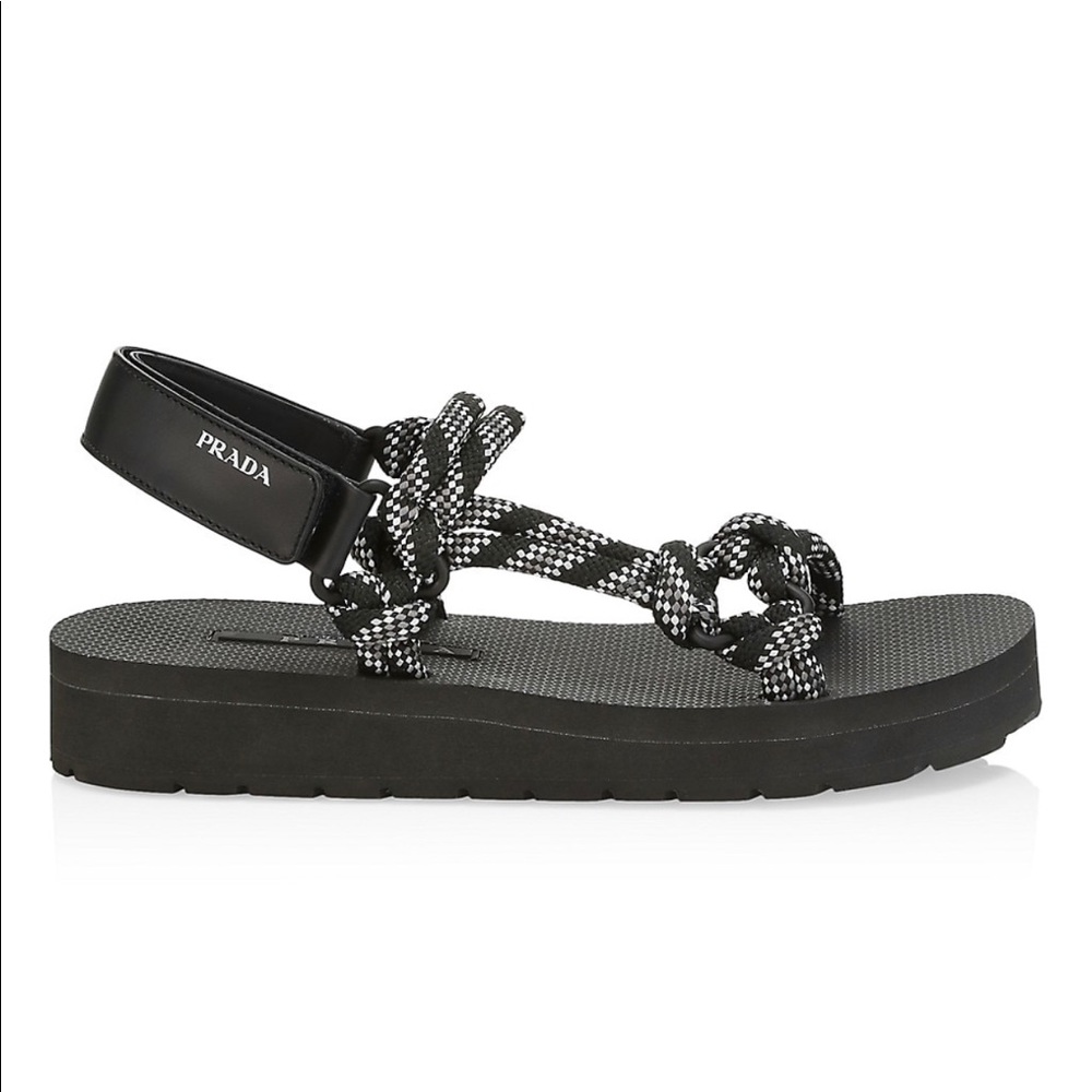Prada Canvas Sport Sandals